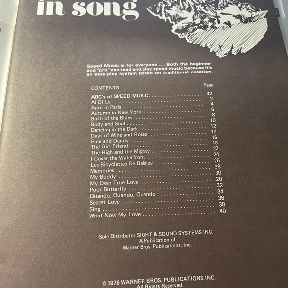 Easy-Play Speed Music #56 Serenade in Song (For All Organs, Pianos, Guitars) Pap - Picture 3 of 3